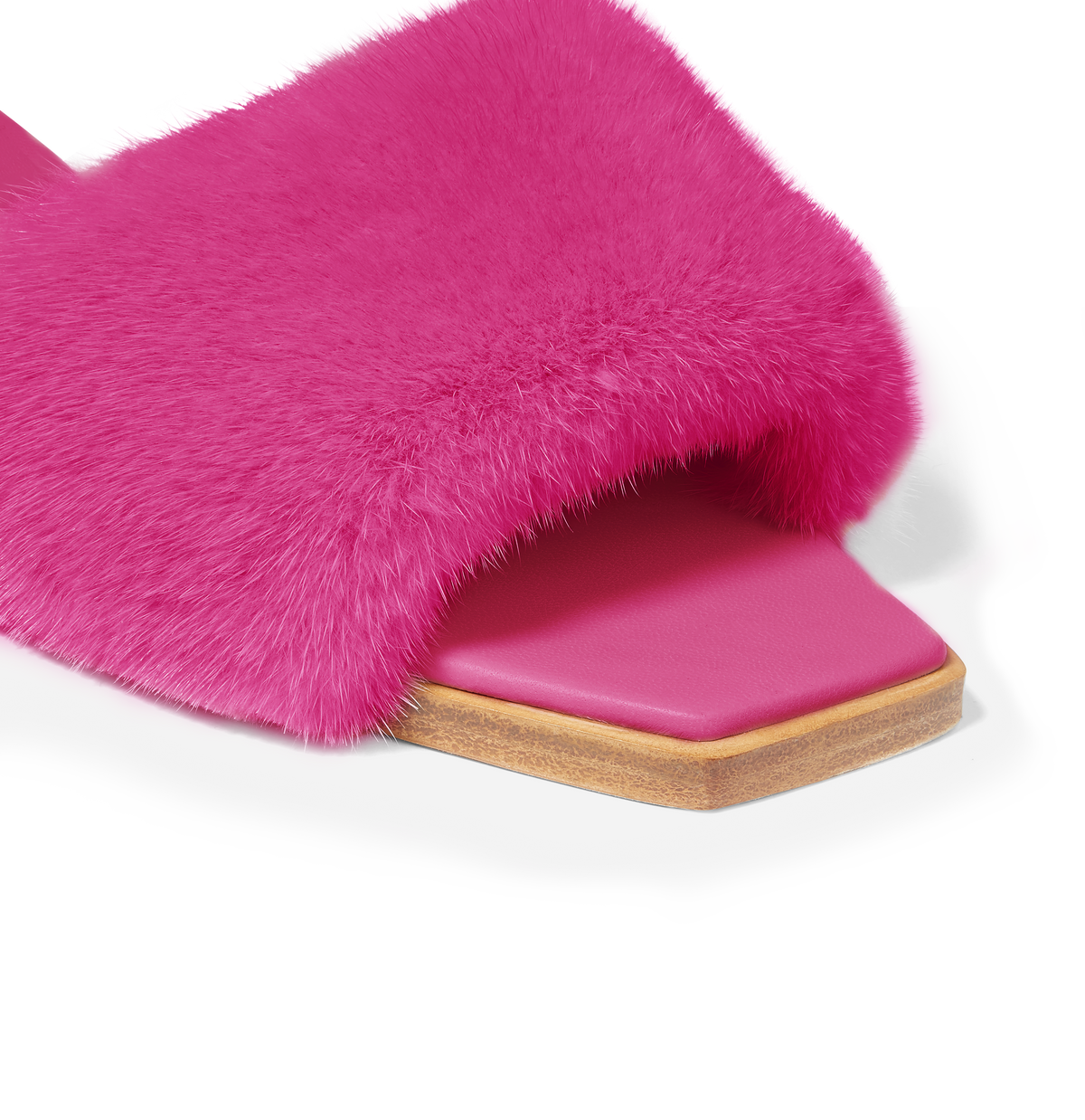 Hot Pink Mink Slides